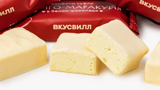 Конфеты суфле манго-маракуйя в&nbsp;белом шоколаде