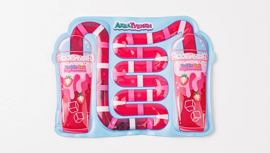 Антистресс-переливайка "Баббл Чай клубничный"