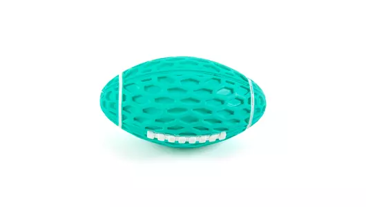 SkyRus Игрушка для собак резиновая "Мяч регби с сотами", зелёная, 14.5x8.2x7.9см SkyRus Игрушка для собак резиновая "Мяч регби с сотами", зелёная, 14.5x8.2x7.9см