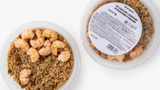 Рис азиатский с креветками аргентинскими и овощами