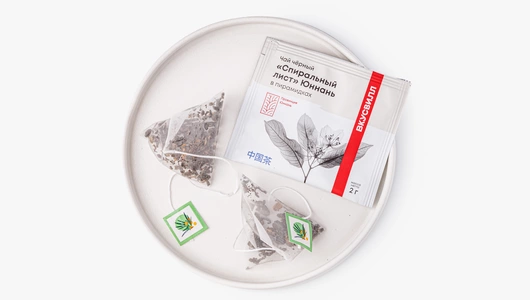 Чай черный китайский "Спиральный лист" Юннань, в&nbsp;пирамидках