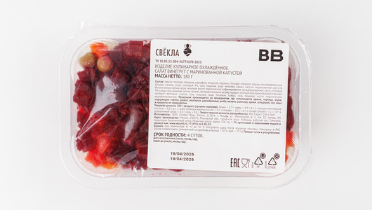 Сосиски куриные с картофельным пюре и салат винегрет, 390 г