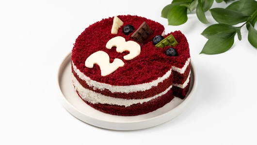 Торт "День защитника" красный бисквит с&nbsp;вишней