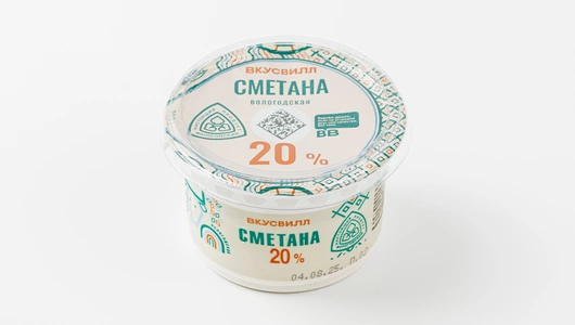 Сметана 20% Вологодская, 200 г