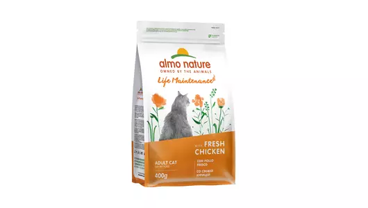 Almo Nature Сухой корм для взрослых кошек со свежей курицей, 400 г