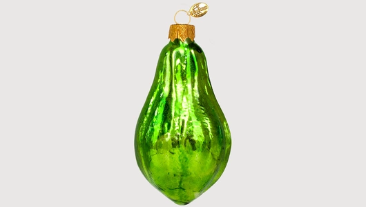 Игрушка елочная Коломеев Папайя в&nbsp;подарочной упаковке h-8 см 1 шт