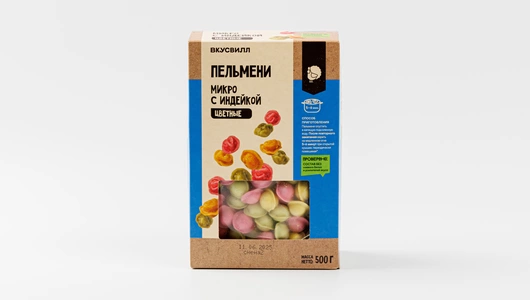 Пельмени микро с индейкой цветные, зам.