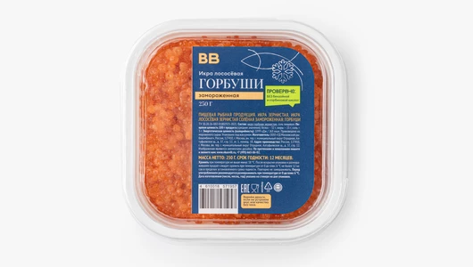 Икра лососевая горбуши замороженная, 250 г