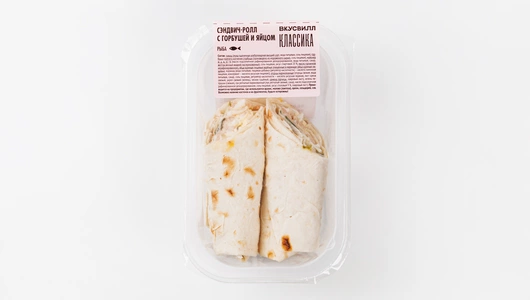 Сэндвич ролл с&nbsp;горбушей и&nbsp;яйцом