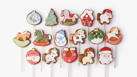 Пряник имбирный "Зимнее очарование" на палочке, 1 шт.