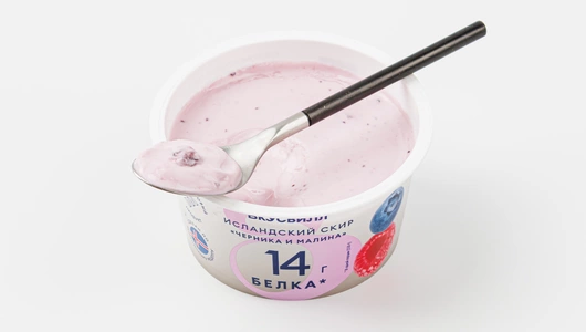 Исландский скир "Черника и малина" 1,2% Исландский скир "Черника и малина" 1,2%