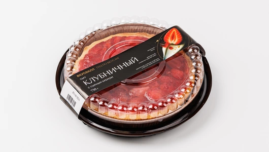 Тарт "Клубничный" с сырным кремом, 730 г.