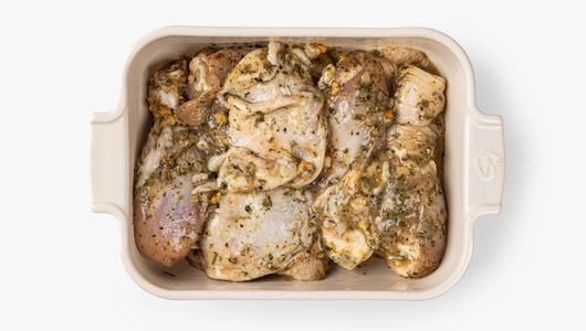 Бедро и голень цыпленка бройлера в маринаде апельсиново-чесночный