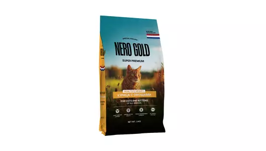 NERO GOLD super premium Сухой корм для кошек и котят с мясом курицы и овощами, 3кг
