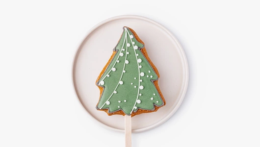 Пряник имбирный "Новый год" на палочке, 1 шт.