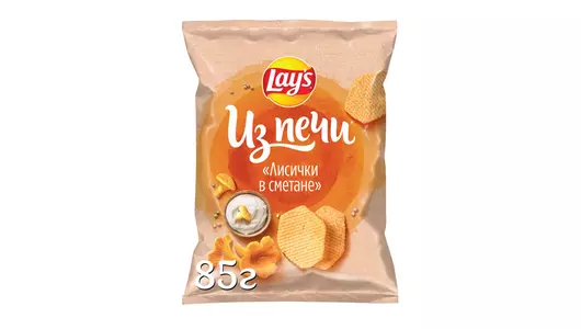 Чипсы картофельные Lay`s Из печи Лисички в сметане 85 г