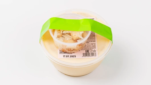 Суп-пюре "Сырный" с гренками, 260 г Суп-пюре "Сырный" с гренками, 260 г