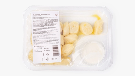 Вареники ленивые со сметаной