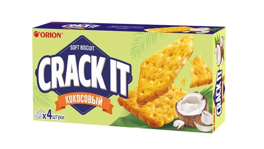 Печенье Orion Crack-it затяжное Кокосовый 72 г