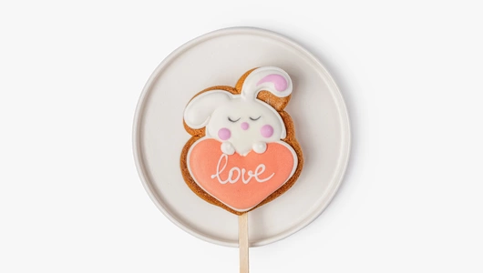 Пряник "День влюбленных" на&nbsp;палочке, 1 шт.