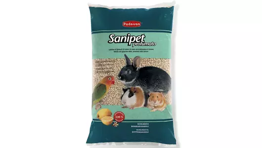 PADOVAN 4л Наполнитель кукурузные гранулы для грызунов SANIPET profumato