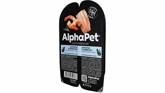 ALPHAPET Adult Sterilised Корм влаж.анчоусы,креветки д/стерилизованных кошек лам.80г