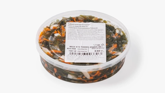Салат из морской капусты с кальмаром, вес