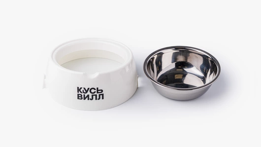 Миска для животных, 300 мл (белая)
