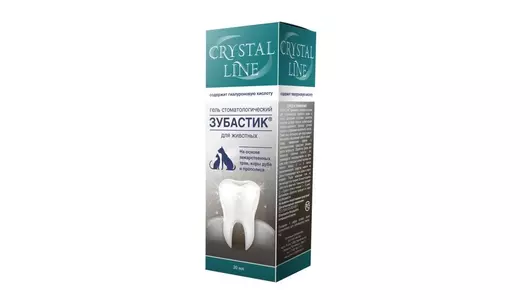 ЗУБАСТИК  ГЕЛЬ CRYSTAL LINE стоматологический для животных, фл. 30мл