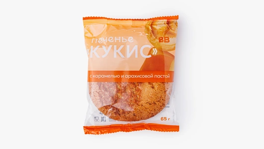 Кукис с карамелью и арахисовой пастой Кукис с карамелью и арахисовой пастой