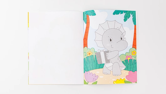 Книжка-картинка с аппликацией "Динозавры"