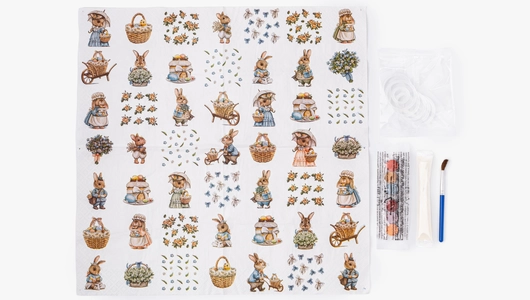 Смеси для&nbsp;окрашивания пищевых продуктов в&nbsp;наборе "Декупаж" Кролики