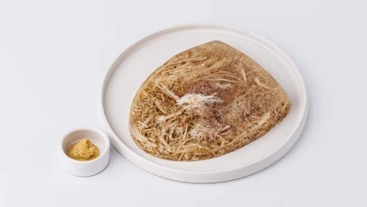 Холодец из курицы, говядины и свинины с горчицей Холодец из курицы, говядины и свинины с горчицей