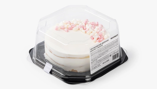 Торт бисквитный "Молочная девочка" с вишней