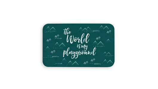 TARHONG Коврик под миски "Playground", бирюзовый, 48х29см