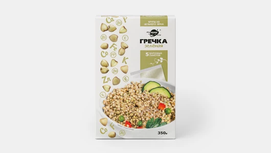 Крупа "Зелёная гречка", пакетики