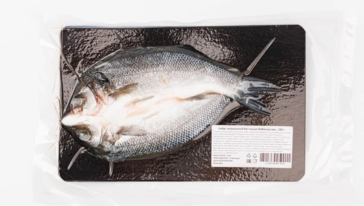 Сибас потрошеный без чешуи (бабочка) зам., 150 г