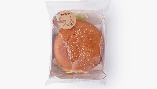 Фиш-бургер с филе минтая и соусом "Тар-тар", кафе Фиш-бургер с филе минтая и соусом "Тар-тар", кафе