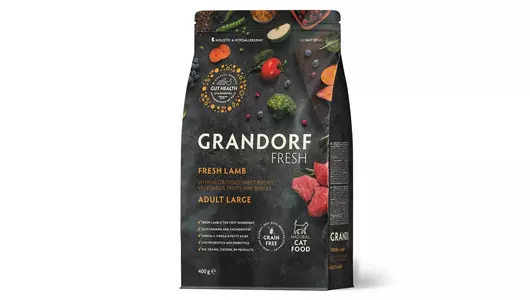 GRANDORF Fresh Large Adult Lamb&Potato Корм сух.ягненок,батат д/крупных кошек 400г