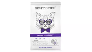 Изображение товара BEST DINNER Sterilised Adult Lamb&Wildberry сухой корм для стерилизованных кошек 400г