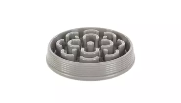 Изображение товара TARHONG Миска для медленного поедания корма "Slow Chow", серая, 24.8х4см/700мл