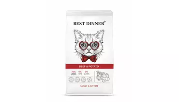 Изображение товара BEST DINNER Adult&Kitten Beef&Potato сухой корм для котят и кошек 1,5кг