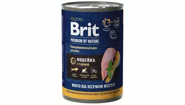 Изображение товара BRIT Premium by Nature Dog Adult Индейка с тыквой 410г влажный корм для собак