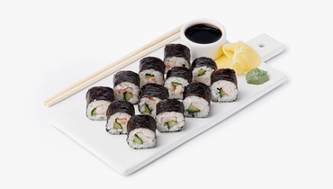 Ролл с креветкой и огурцом Ролл с креветкой и огурцом