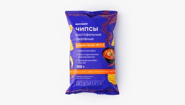 Чипсы картофельные рифленые со вкусом "Том Ям"