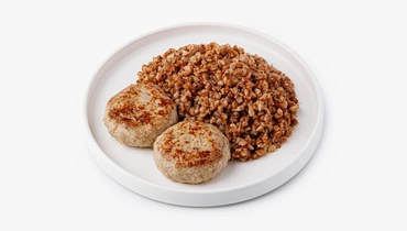 Котлеты из индейки с гречкой