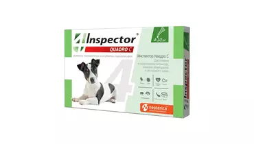 Изображение товара Inspector  Квадро капли от внешних и внутренних паразитов для собак от 4 до 10кг  (Экопром)