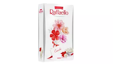 Изображение товара Конфеты в коробке Raffaello с цельным миндальным орехом в кокосовой обсыпке 70&nbsp;г