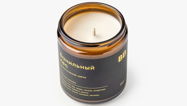 Изображение товара Ароматическая свеча Ванильный лес 1 шт натуральный растительный воск