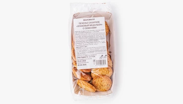 Изображение товара Печенье сахарное Злаковый медальон с семенами 328 рублей